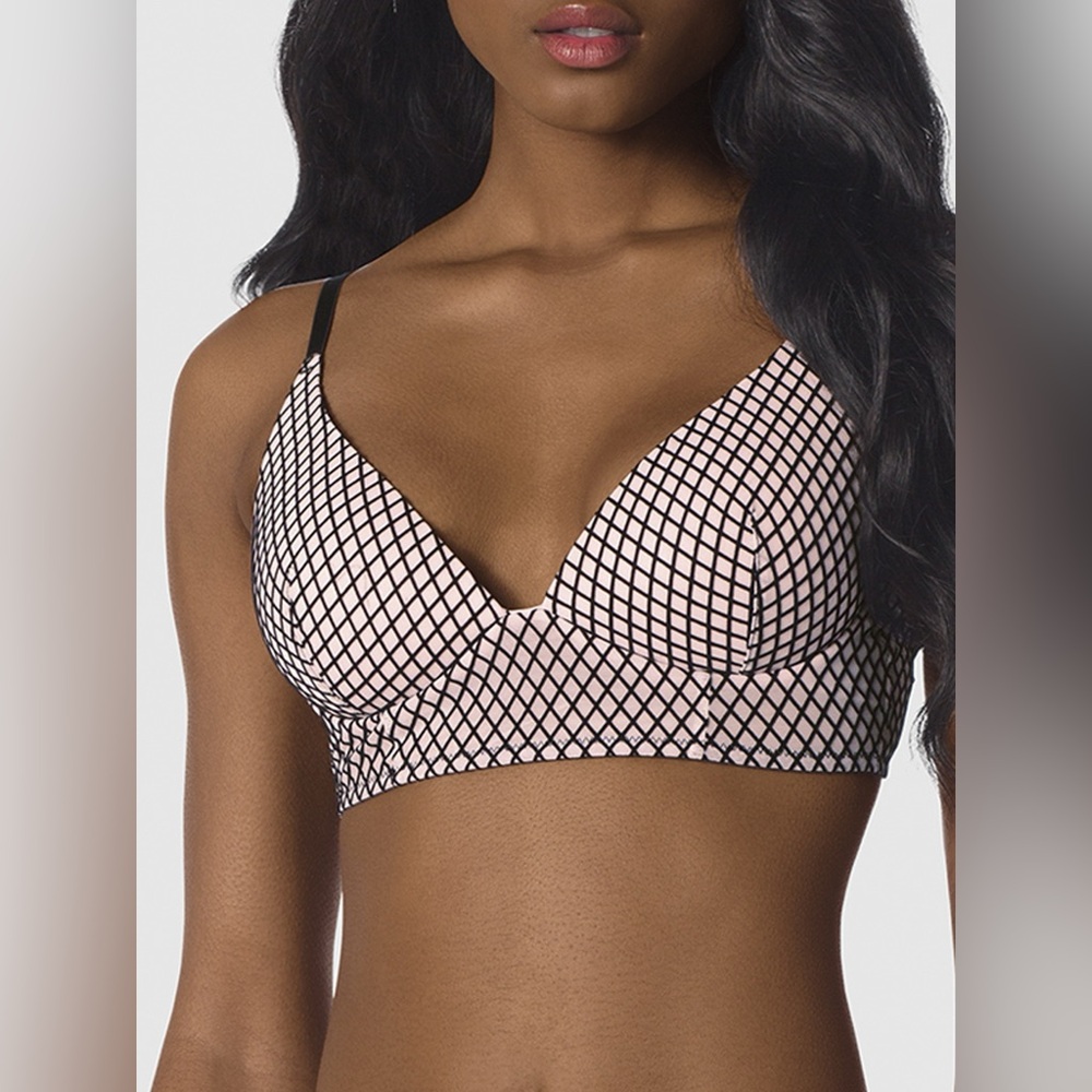 Pink & Black Printed Bralette